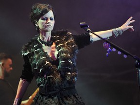 Dolores O'Riordan of The Cranberries performs on stage during the 23th edition of the Cognac Blues Passion festival in Cognac on July 7, 2016. (GUILLAUME SOUVANT/AFP/Getty Images)