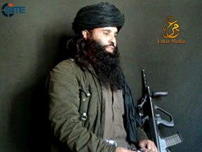 This undated image provided the SITE Intel Group, an American private terrorist threat analysis company, on Friday, Nov. 8, 2013, and authenticated based on details in it, shows Mullah Fazlullah in Pakistan.