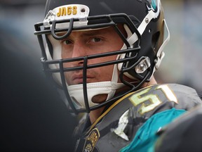 Paul Posluszny of the Jacksonville Jaguars during a game against the Indianapolis Colts at EverBank Field on Dec. 3, 2017