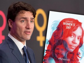 Canadian Prime Minister Justin Trudeau speaks during an event on International Women's day in Ottawa, Wednesday March 8, 2017.