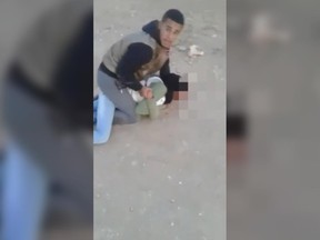 A 21-year-old Moroccan man is seen sexually assaulting a young women in a video widely shared online.