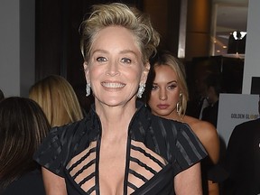 Sharon Stone attends a cocktail reception during The 75th Annual Golden Globe Awards at The Beverly Hilton Hotel on January 7, 2018 in Beverly Hills, California.  (Kevin Winter/Getty Images)