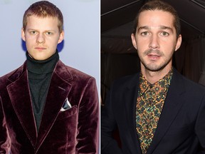 Lucas Hedges attends Men's Runway Show at Park Avenue Armory on February 6, 2018 in New York City. (Photo by Roy Rochlin/Getty Images) and Shia LaBeouf attends the 'Borg/McEnroe' premiere during the 2017 Toronto International Film Festival at Roy Thomson Hall on September 7, 2017 in Toronto, Canada. (Photo by Kevin Winter/Getty Images)