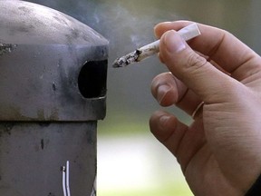 A Montreal-area town has a plan to ban smoking in all public places.
