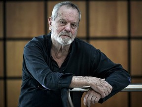 Film director Terry Gilliam poses during a photo session on March 13, 2018 at the Opera Bastille in Paris.
