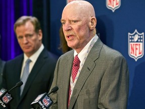 In this Dec. 10, 2014 file photo Houston Texans owner Robert McNair speaks at an NFL press conference during an owners meeting, in Irving, Texas. (AP Photo/Brandon Wade, File)