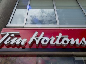 A Tim Hortons coffee shop in downtown Toronto on June 29, 2016.