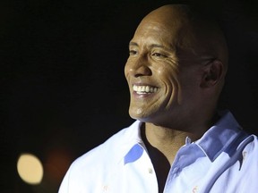 Dwayne Johnson arrives at the U.S. Premiere of "Baywatch" at Lummus Park on Saturday, May 13, 2017, in Miami Beach, Fla.