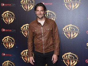 Bradley Cooper arrives at the Warner Bros. presentation at CinemaCon 2018, the official convention of the National Association of Theatre Owners, at Caesars Palace on Tuesday, April 24, 2018, in Las Vegas.