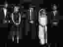Luke Bryan, from left, Miranda Lambert, Jason Aldean, Maren Morris and Thomas Rhett speak at the 53rd annual Academy of Country Music Awards at the MGM Grand Garden Arena on Sunday, April 15, 2018, in Las Vegas.  (Chris Pizzello/Invision/AP)