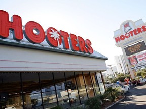 In this file photo, the outside of the world's first Hooters Casino Hotel is seen January 30, 2006 in Las Vegas, Nevada.