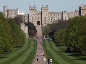 A general view of the Long Walk leading to Windsor Castle. This is where the newlywed Prince Harry and Meghan Markle will re-enter the castle gates after a post-wedding carriage ride through town on May 19.