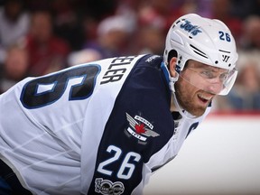 Blake Wheeler took full responsibility Sunday after initiating a fight with Ben Chiarot during practice on Saturday. (Christian Petersen/Getty Images)