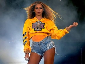 Beyonce Knowles performs onstage during 2018 Coachella Valley Music And Arts Festival Weekend 1 at the Empire Polo Field on April 14, 2018 in Indio, Calif.
