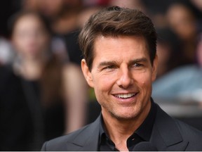 (FILES) In this file photo taken on June 6, 2017 actor Tom Cruise attends 'The Mummy' New York Fan Event at AMC Loews Lincoln Square in New York City. Tom Cruise regaled CinemaCon on April 25, 2018 with a demonstration of his renowned stuntman skills, as Paramount and Universal built buzz for their upcoming slates of blockbusters. Appearing in Las Vegas to introduce "Mission: Impossible - Fallout," the upcoming sixth movie in Paramount's long-running spy franchise, Cruise took up the last half-hour to explain the movie's marquee death-defying stunt.