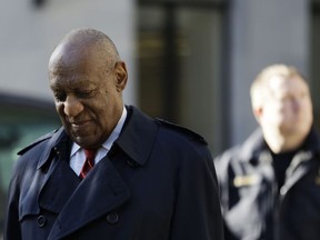 Bill Cosby arrives during jury deliberations in his sexual assault retrial, Thursday, April 26, 2018, at the Montgomery County Courthouse in Norristown, Pa.