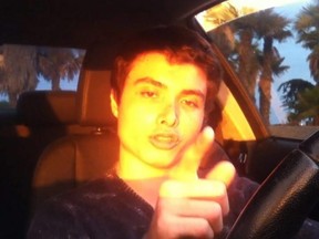 This image from video posted on YouTube shows Elliot Rodger.