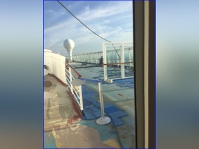 Construction areas on a Norwegian Cruise Lines vessel is seen in this undated handout photo. THE CANADIAN PRESS/HO, Cecilia Jenkins