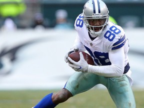 In this Dec. 31, 2017, file photo, Dallas Cowboys wide receiver Dez Bryant (88) carries the ball against the Philadelphia Eagles at Lincoln Financial Field in Philadelphia.