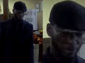 Surveillance footage released by the FBI shows the suspect in a Fidelity bank robbery in New Orleans on Nov. 2, 2017.