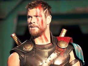 Chris Hemsworth shows off chopped hair - and comedy chops - in "Thor: Ragnarok," according to critics.