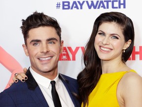 Zac Efron and Alexandra Daddario attend the Australian premiere of 'Baywatch' at Hoyts EQ on May 18, 2017 in Sydney, Australia. (Photo by Brook Mitchell/Getty Images for Paramount Pictures)