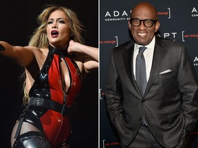 Jennifer Lopez (L) and Al Roker.  (Kevin Winter/Getty Images/Mike Coppola/Getty Images for Adapt Community Network)