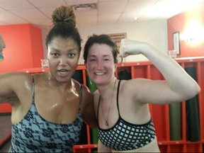 Halifax yoga instructor Kristin Johnston (right) and Canadian opera singer Measha Brueggergosman are shown in a handout photo. THE CANADIAN PRESS/HO