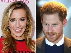 Katie Cassidy and Prince Harry. (Getty Images)