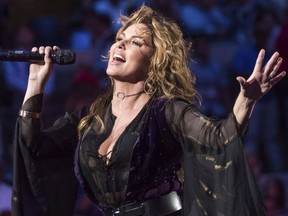 Shania Twain performs at the opening night ceremony of the U.S. Open tennis tournament at the USTA Billie Jean King National Tennis Center in New York on August 28, 2017. Shania Twain is taking the reins as host of this year's Canadian Country Music Awards. The Timmins, Ont.-raised country singer will oversee the big night in Hamilton on Sept. 9.
