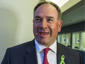 Ottawa Senators general manager Pierre Dorion talks to media during the NHL Draft Lottery at CBC Toronto in Toronto, Ont. on Saturday April 28, 2018.