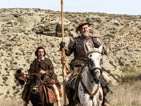 Adam Driver (left) and Jonathan Pryce in "The Man Who Killed Don Quixote." (HO)
