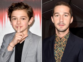 Noah Jupe, left, and Shia LaBeouf. (Getty Images photos)