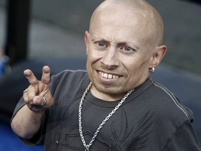 In this June 11, 2008 file photo, actor Verne Troyer poses on the press line at the premiere of the feature film "The Love Guru" in Los Angeles. (AP Photo/Dan Steinberg, file)