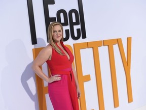 Amy Schumer arrives at the world premiere of "I Feel Pretty" at the Westwood Village Theater on Tuesday, April 17, 2018, in Los Angeles