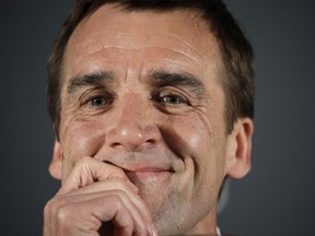 Vegas Golden Knights general manager George McPhee attends a news conference in Las Vegas on April 13, 2017. (AP Photo/John Locher)