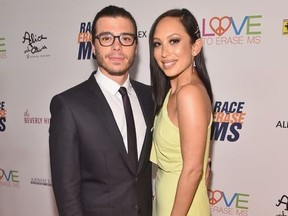 Matthew Lawrence (L) and Cheryl Burke attend the 25th Annual Race To Erase MS Gala at The Beverly Hilton Hotel on April 20, 2018 in Beverly Hills, California.