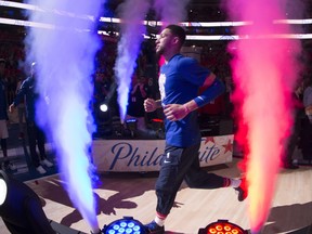 Ben Simmons of the Philadelphia 76ers is introduced prior to Game Four of the Eastern Conference Second Round of the 2018 NBA Playoffs at Wells Fargo Center against the Boston Celtics on May 7, 2018 in Philadelphia, Pennsylvania. (Mitchell Leff/Getty Images)
