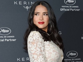 Salma Hayek Pinault attends Kering Talks Women In Motion At The Cannes Film Festival at the Majestic Barriere on May 13, 2018 in Cannes, France