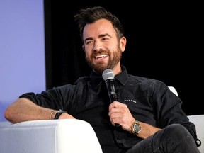 Actor Justin Theroux speaks onstage during "Getting Curious With Jonathan Van Ness Live" at Day Two of the Vulture Festival Presented By AT&T at Milk Studios on May 20, 2018 in New York City.