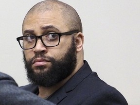 In this May 14, 2018 photo, actor Richard Marcos Taylor appears in state Superior Court in New Brunswick, N.J. Taylor was sentenced to a one year probation for threatening bank employees. He pleaded guilty to making terroristic threats.