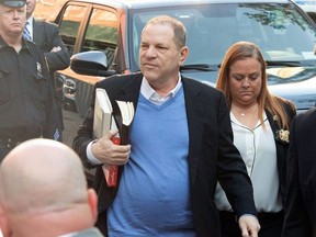 Hollywood film producer Harvey Weinstein surrenders to authorities May 25, 2018, in New York.