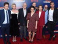 (L-R) Cast members Jason Bateman, Portia de Rossi, Jeffrey Tambor, Alia Shawkat, Tony Hale, Jessica Walter, David Cross and Will Arnett attend the Netflix Arrested Development Season 5 Premiere in Los Angeles, on May 17, 2018.