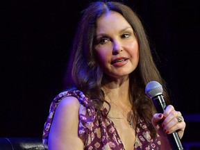 Ashley Judd speaks onstage at "Time's Up" during the 2018 Tribeca Film Festival at Spring Studios on April 28, 2018 in New York City.  (Roy Rochlin/Getty Images for Tribeca Film Festival)
