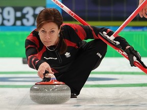 Cheryl Bernard during the 2010 Olympic womens Curling at the Vancouver Olympic Center in Vancouver, B.C., on Sunday, Feb. 21, 2010. (Martin Chevalier/QMI Agency)