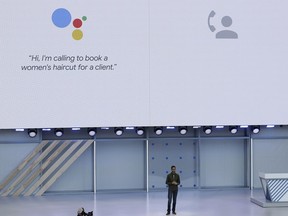 Google CEO Sundar Pichai speaks at the Google I/O conference in Mountain View, Calif., Tuesday, May 8, 2018. Google put the spotlight on its artificial intelligence smarts at its annual developers conference Tuesday, where it announced new features and services imbued with machine learning.