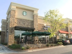 The Starbucks location in Alpharetta, Ga., where police say a 2nd hidden camera was found in the bathroom weeks after another was uncovered.