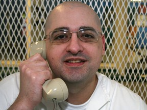 This May 9, 2018 photo shows Juan Edward Castillo at the Texas Department of Criminal Justice Polunsky Unit near Livingston, Texas. Castillo who is convicted of killing Tommy Garcia Jr. is set for execution Wednesday, May 16, 2018, for the slaying more than 14 years ago.