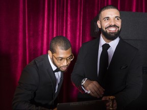 In this handout photo provided by Netflix, Drake attends the Netflix Golden Globes after party at Waldorf Astoria Beverly Hills on January 7, 2018 in Beverly Hills, California.  (Netflix via Getty Images)