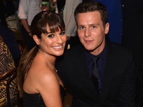 Lea Michele and Jonathan Groff attend the after party for the premiere of HBO's 'Looking' at Paramount Studios on January 15, 2014 in Hollywood, California. (Photo by Alberto E. Rodriguez/Getty Images)